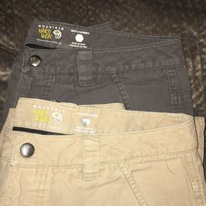 2 Mountain Hardwear hiking pants grey & tan 30/32